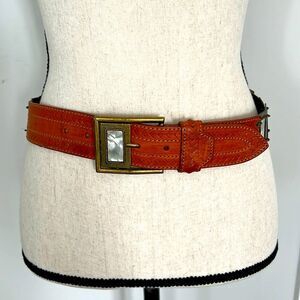 Linea Pelle Tan Leather Belt Size Small